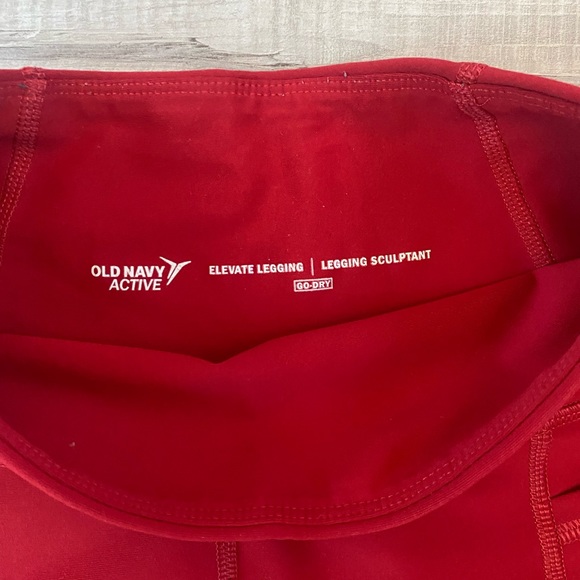 Old Navy red leggings! very soft and stretchy:) - Picture 6 of 6